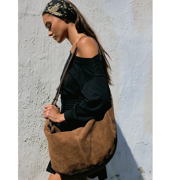 NWT Free People Roma Suede Shoulder Tote Bag - Picture 6 of 9